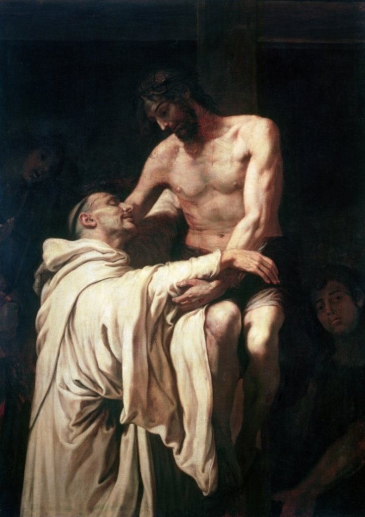 Detail of Christ Embracing St. Bernard by Francisco Ribalta