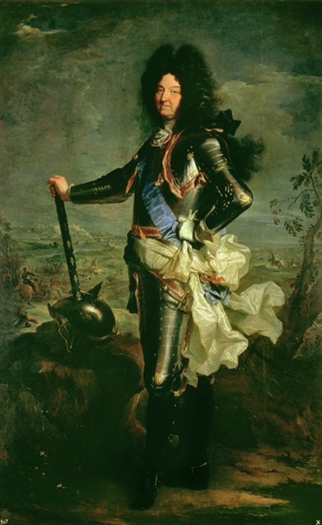Detail of Portrait of Louis XIV by Hyacinthe Francois Rigaud