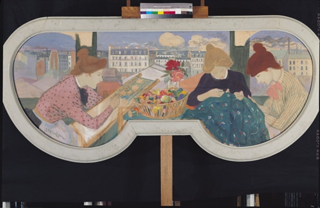 Detail of Three Women Working by Theophile Alexandre Steinlen