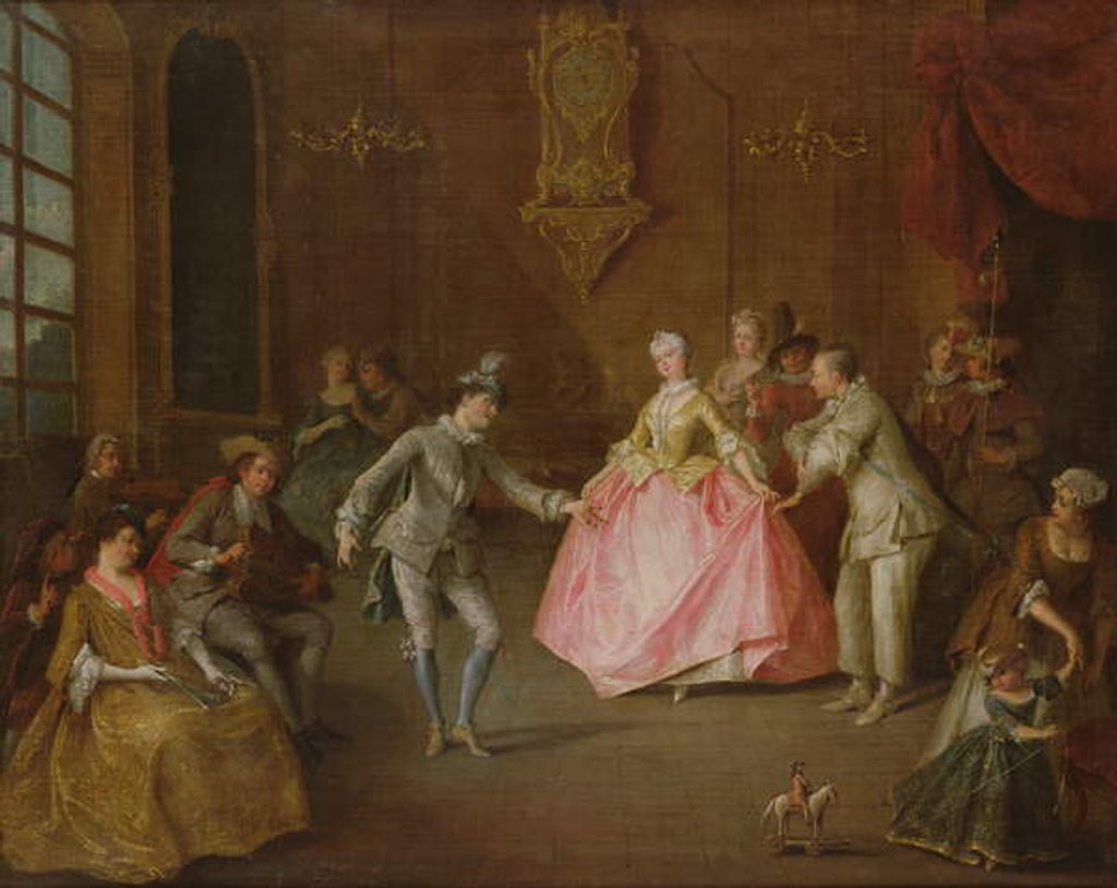 Detail of Before the Ball by Nicolas (attr. to) Lancret