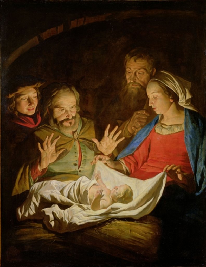 Detail of The Adoration of the Shepherds by Matthias Stomer