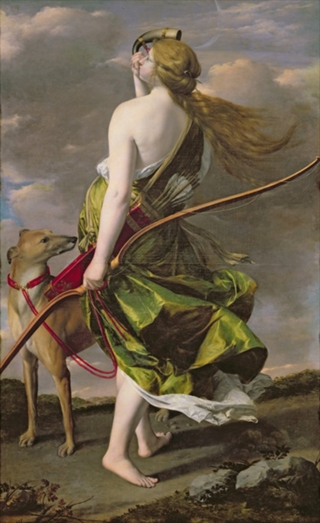 Detail of Diana the Hunter, c.1624-25 by Orazio Gentileschi