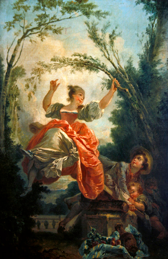 Detail of The See-saw by Jean-Honore Fragonard