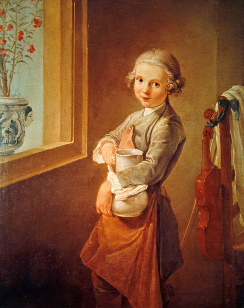 Detail of The Little Violinist by Nicolas-Bernard Lepicie
