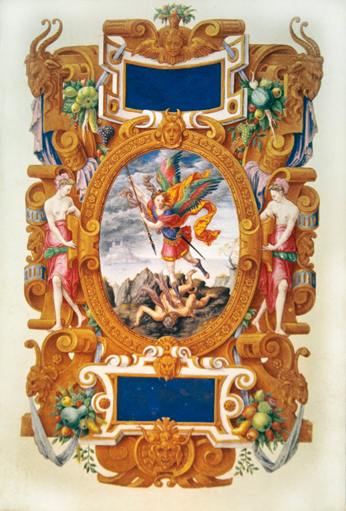 Detail of The archangel Saint Michael defeats the dragon by Jean the Elder Cousin
