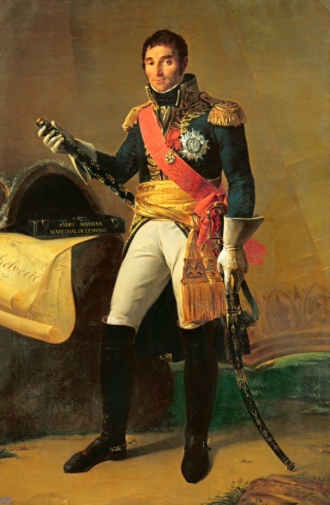 Detail of Portrait of Andre Massena, c.1853 by Edme Adolphe Fontaine