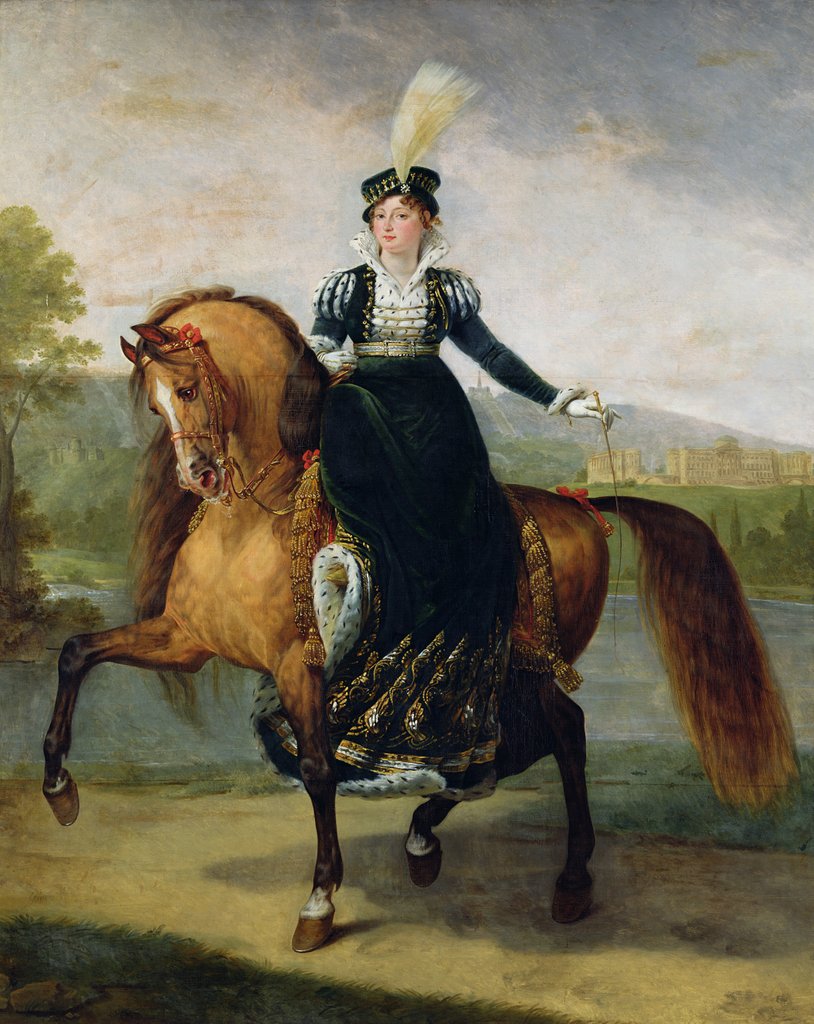 Detail of Equestrian portrait of Catherine de Wurtemberg by Antoine Jean Gros