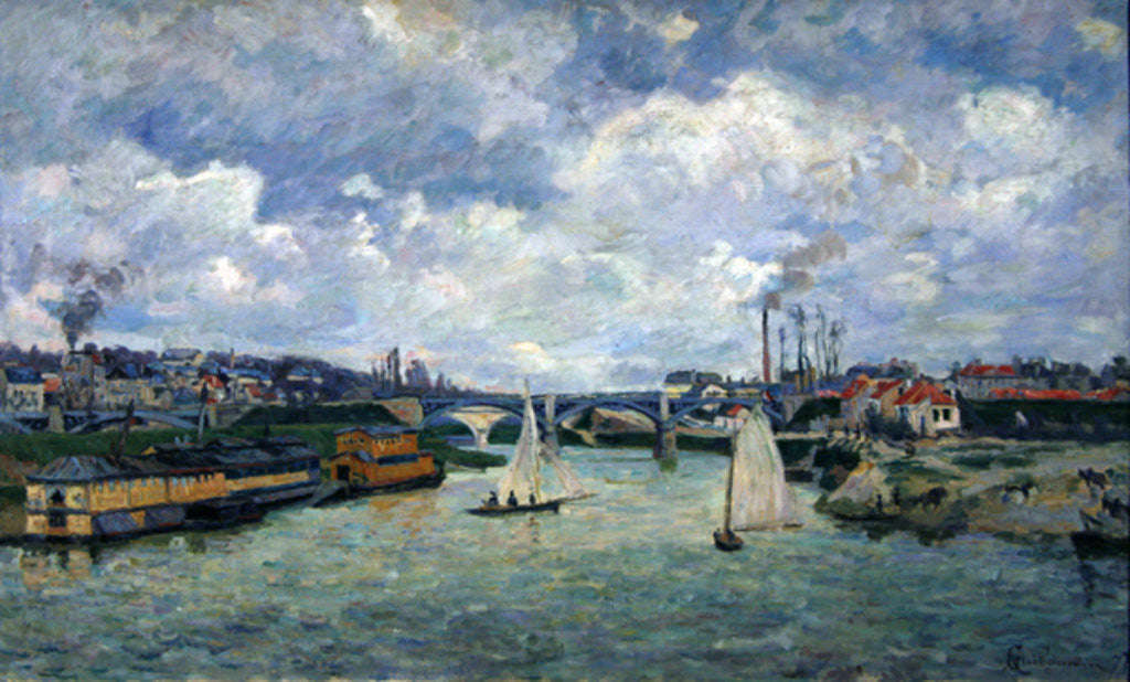 Detail of Charenton Port by Jean Baptiste Armand Guillaumin