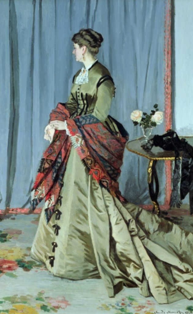 Detail of Portrait of Madame Louis Joachim Gaudibert, 1868 by Claude Monet