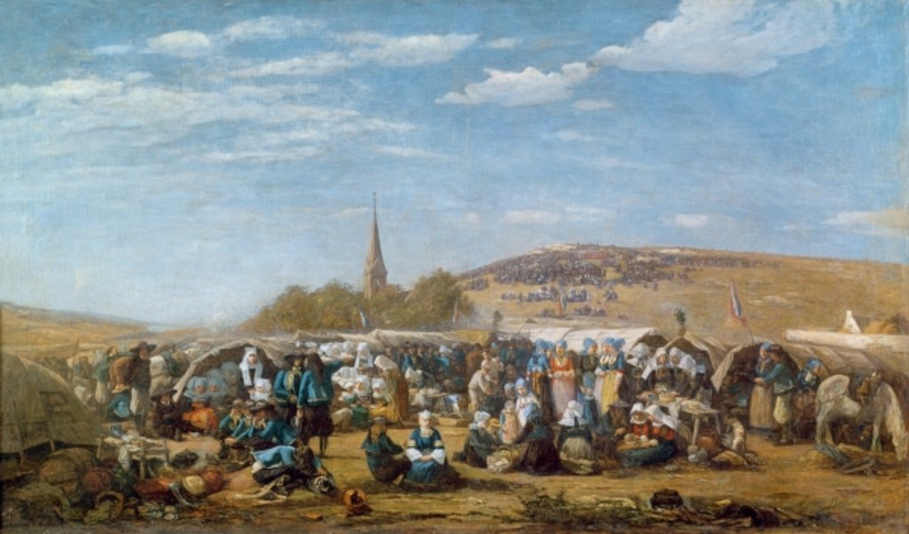 The Pardon of Sainte-Anne-La-Palud, Brittany, 1858 by Eugene Louis Boudin