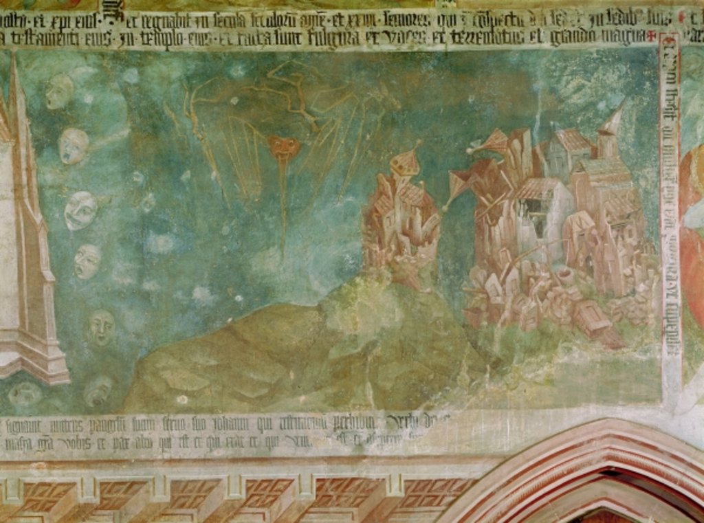 Detail of Apocalypse and destruction of a city, detail from the Chapel of Our Lady by Anonymous
