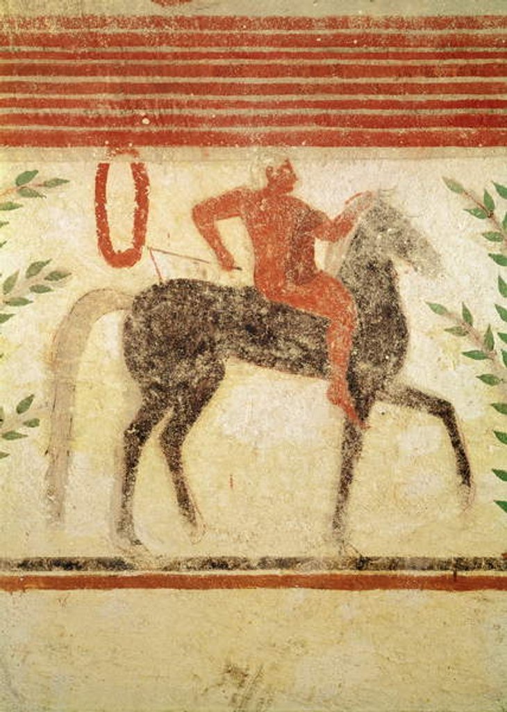 Detail of Horseman, left hand side by Etruscan