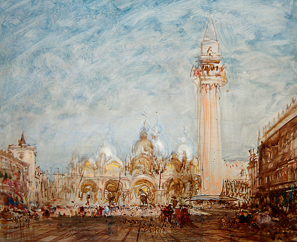 Detail of Saint Mark's Square in Venice by Felix Ziem
