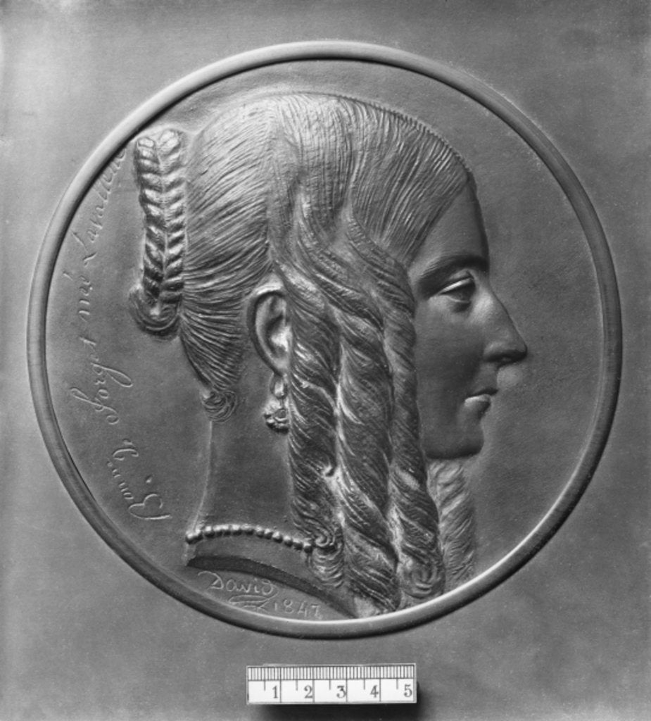 Detail of Baronne de Forget, born Lavalette, 1847 by Pierre Jean David d'Angers