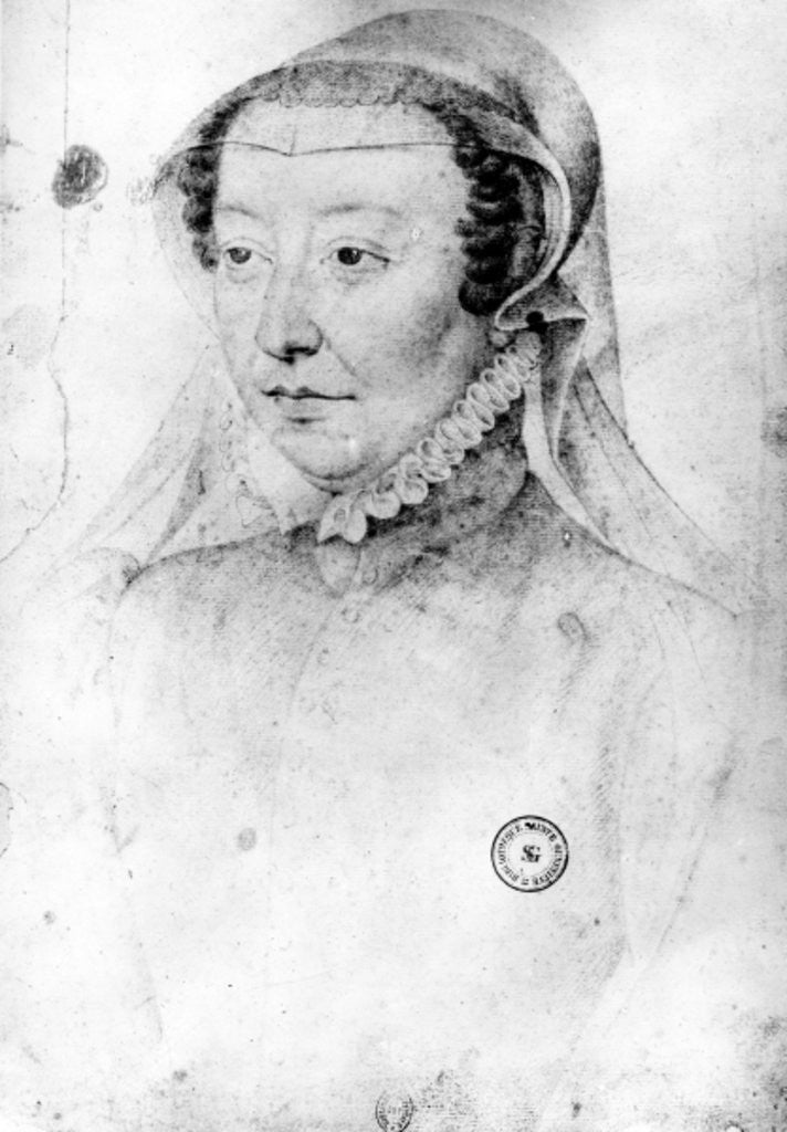 Detail of Catherine de Medici by Francois Clouet