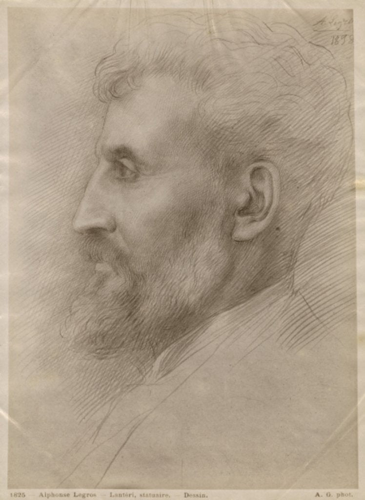 Detail of Edouard Lanteri by Alphonse Legros