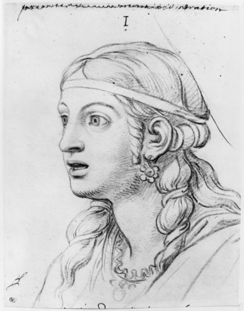 Detail of Admiration with astonishment by Charles Le Brun