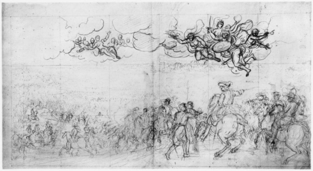 Detail of The Passage on the Rhine by Charles Le Brun