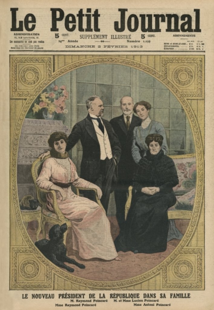 Detail of The new President of the French Republic, Raymond Poincare, with his family by French School