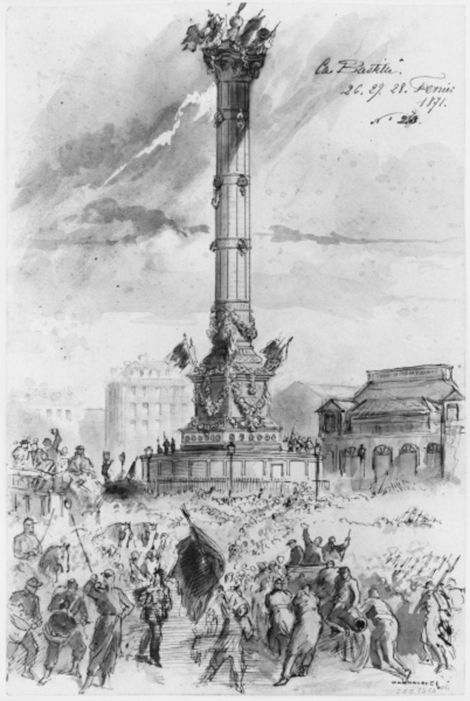 Detail of Album of the Siege of Paris, the Bastille by Gustave Dore