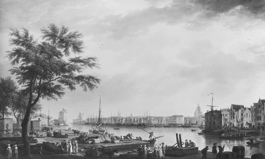 Detail of Port of La Rochelle, seen from the small shore, 1762 by Claude Joseph Vernet