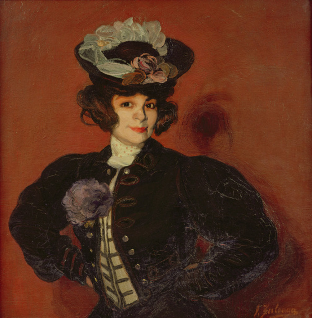 Detail of Portrait of a Woman by Ignacio Zuloaga y Zabaleta