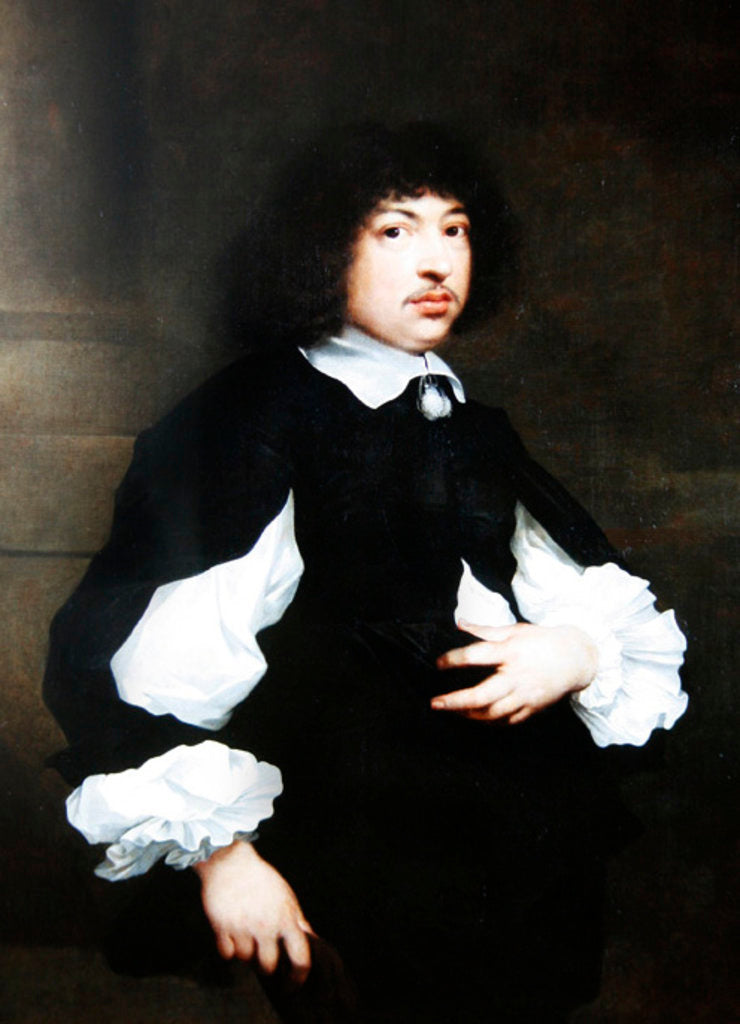 Detail of Portrait of a Man by Sebastien Bourdon