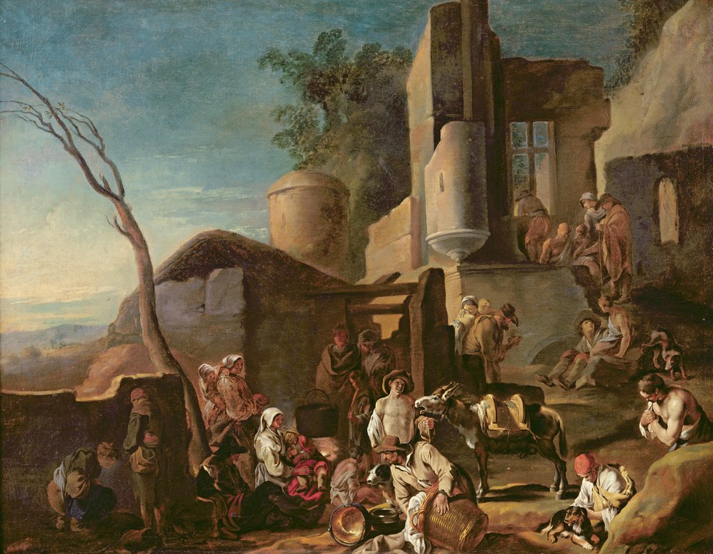 Detail of Bohemian Camp by Sebastien Bourdon