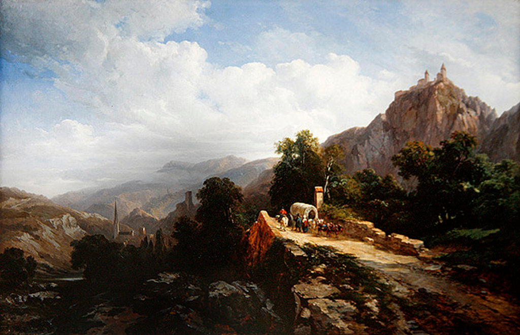 Detail of Road to Tyrol by Jules Coignet