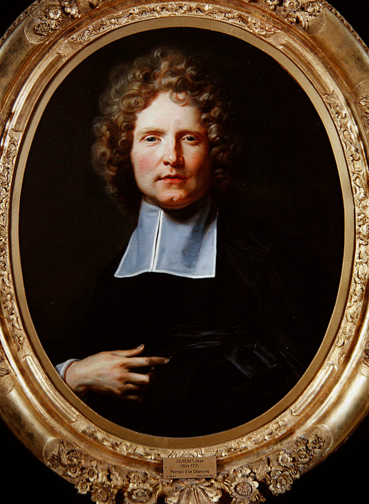 Detail of Portrait of a Canon by Jean-Baptiste Jouvenet