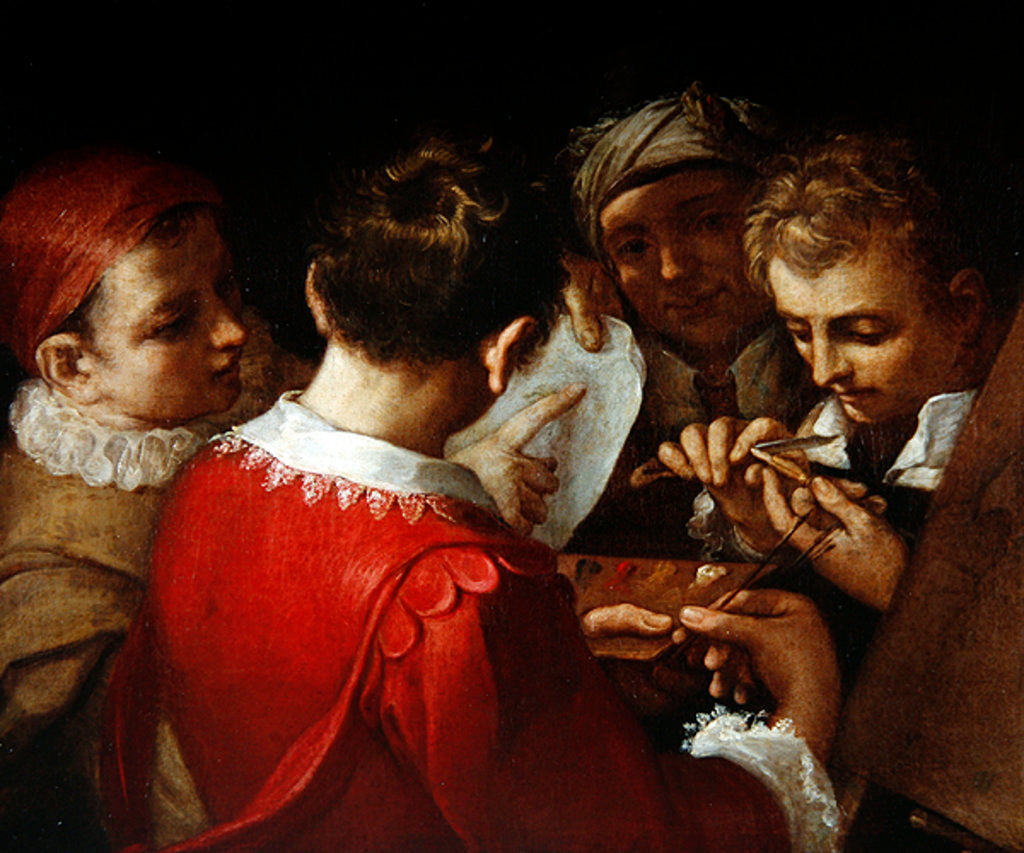 Detail of Group of Artists by Annibale Carracci