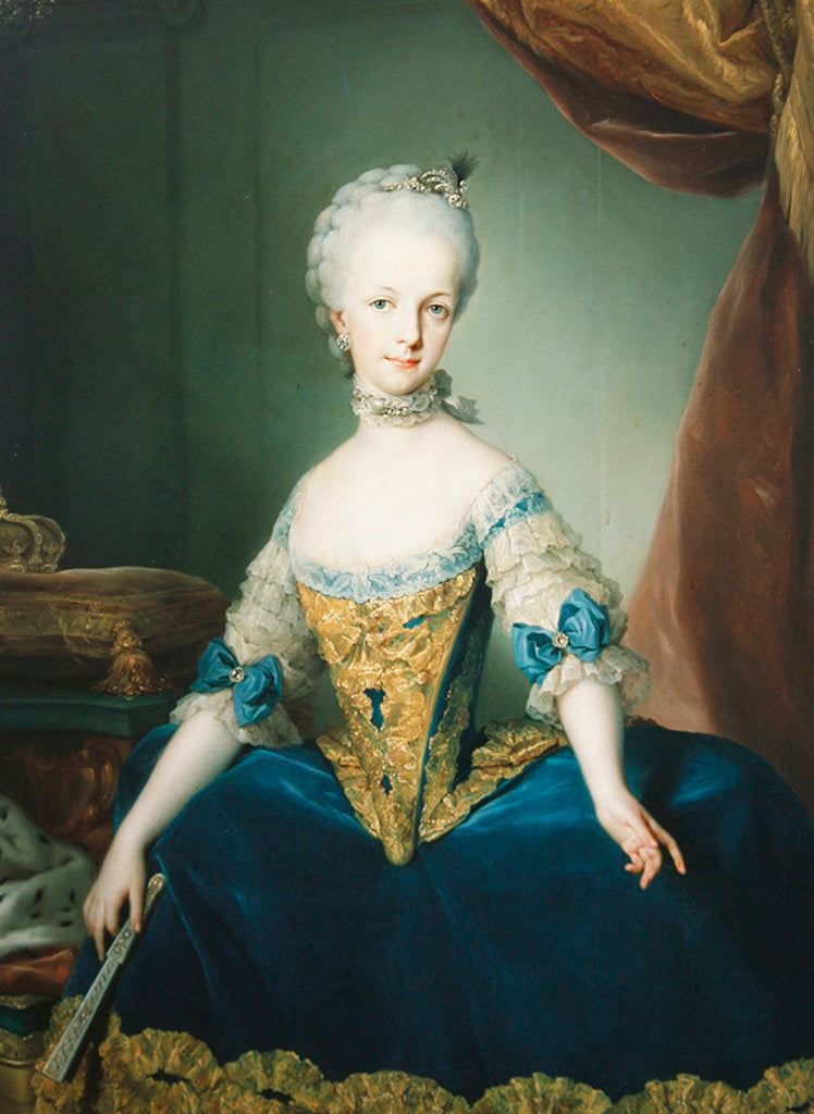 Detail of Maria Josepha of Austria by Anton Raphael Mengs