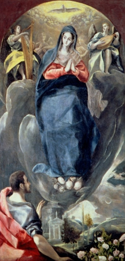 Detail of The Immaculate Conception Contemplated by St. John the Evangelist by El (1541-1614) Greco