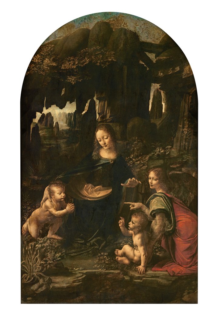 Detail of Madonna of the Rocks by Leonardo da Vinci