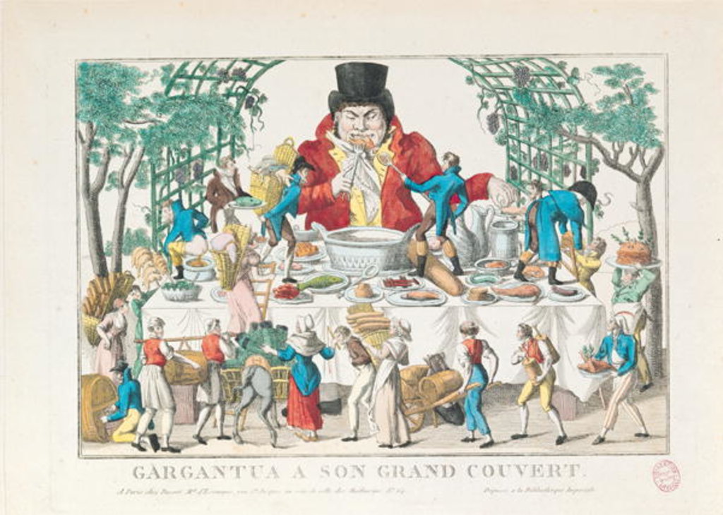 Detail of Gargantua at his Table by French School
