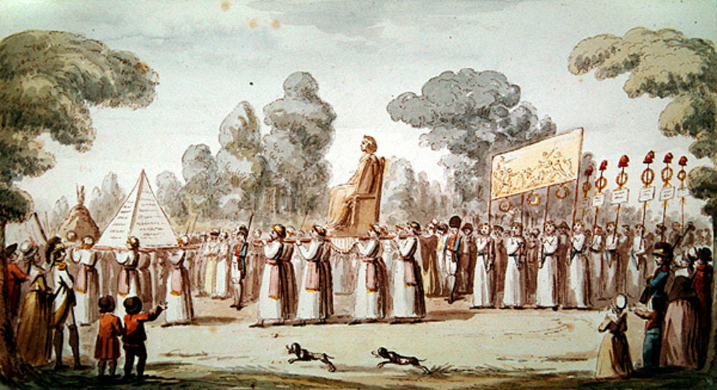 Detail of View of a Revolutionary Procession by French School
