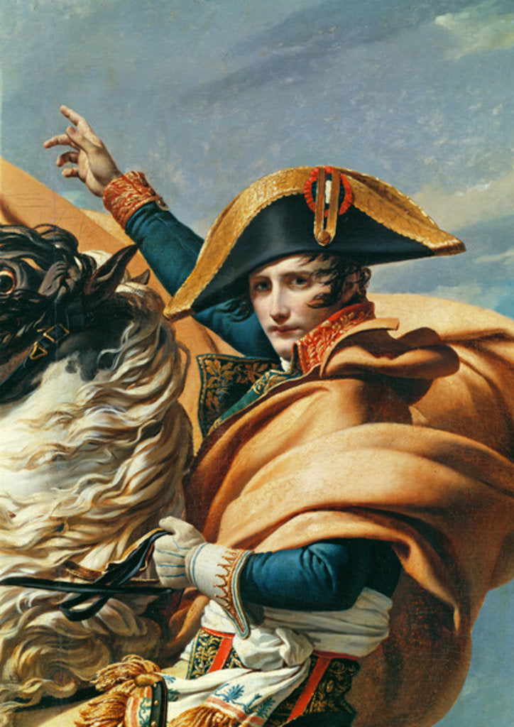 Detail of Bonaparte Crossing the Alps by Jacques Louis David