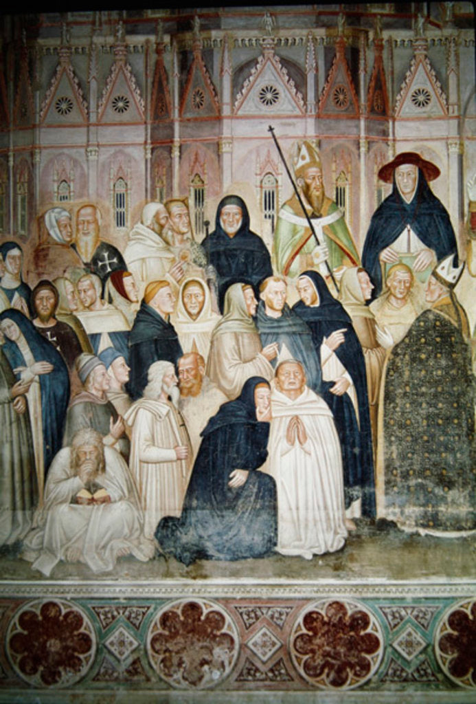 Detail of The Church Militant and Triumphant, detail of the left hand side, c.1366-68 by Andrea di Bonaiuto