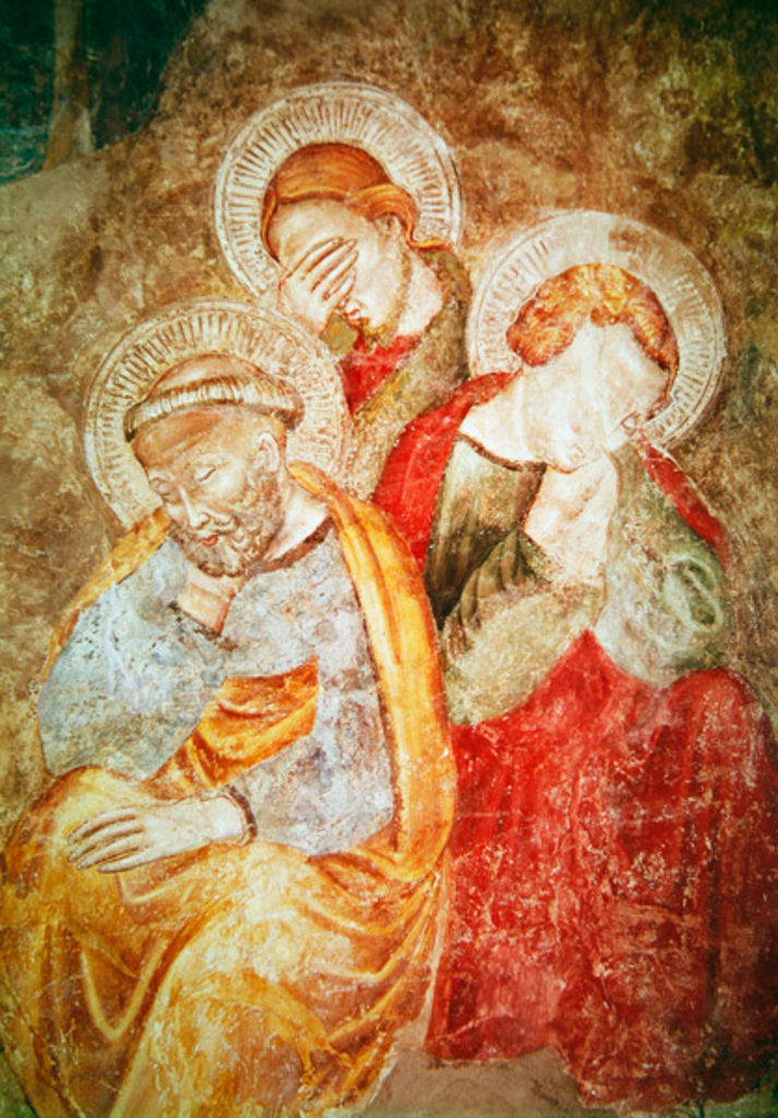 Detail of Apostles on the Mount of Olives by Giotto di Bondone