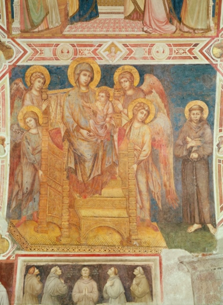 Detail of Virgin and Child, Angels and St. Francis of Assisi by Cimabue