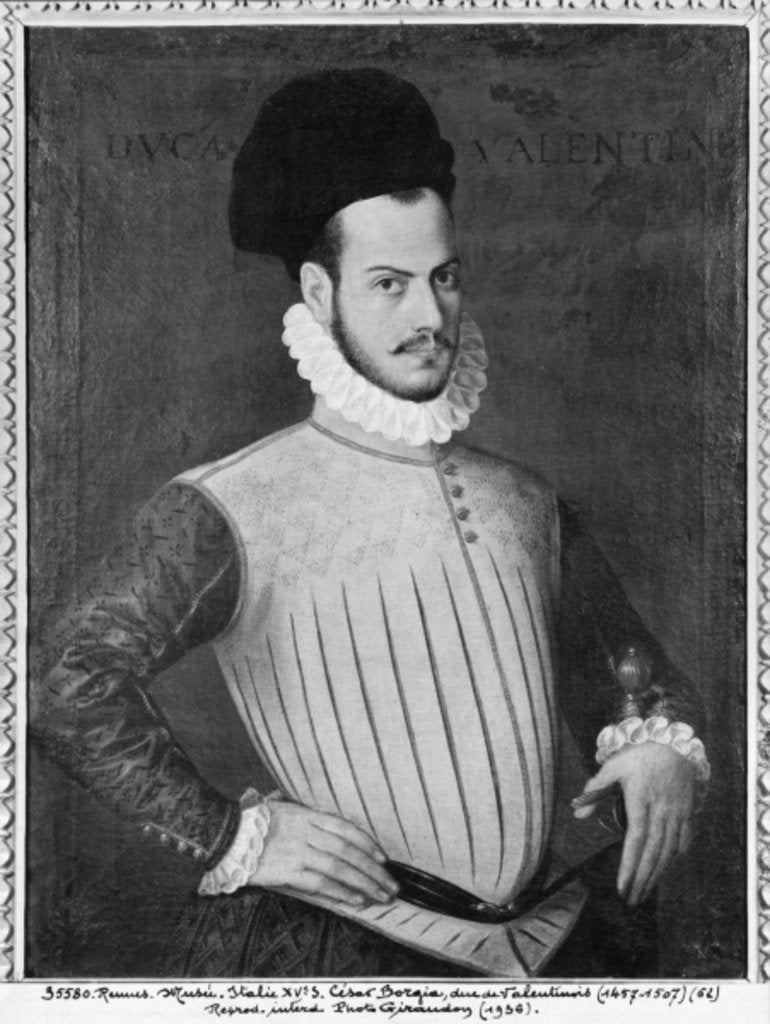 Detail of Cesare Borgia, Duke of Valentinois by Italian School