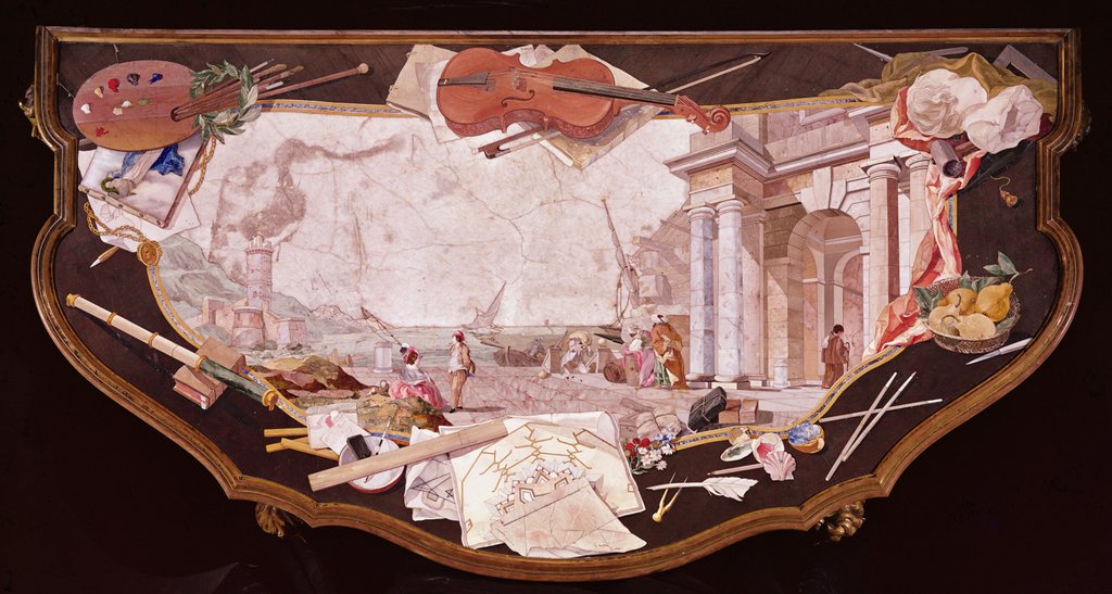 Detail of Hard stone table top by Italian School