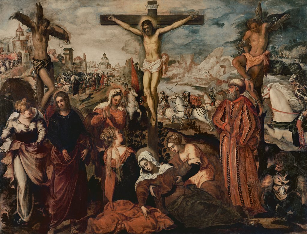 Detail of Crucifixion by Jacopo Robusti Tintoretto