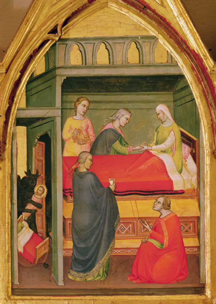 Detail of The Birth of St. Bartholomew by Lorenzo di Niccolo Gerini