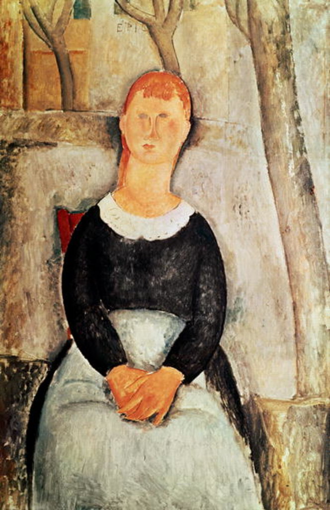 Detail of The Beautiful Grocer by Amedeo Modigliani