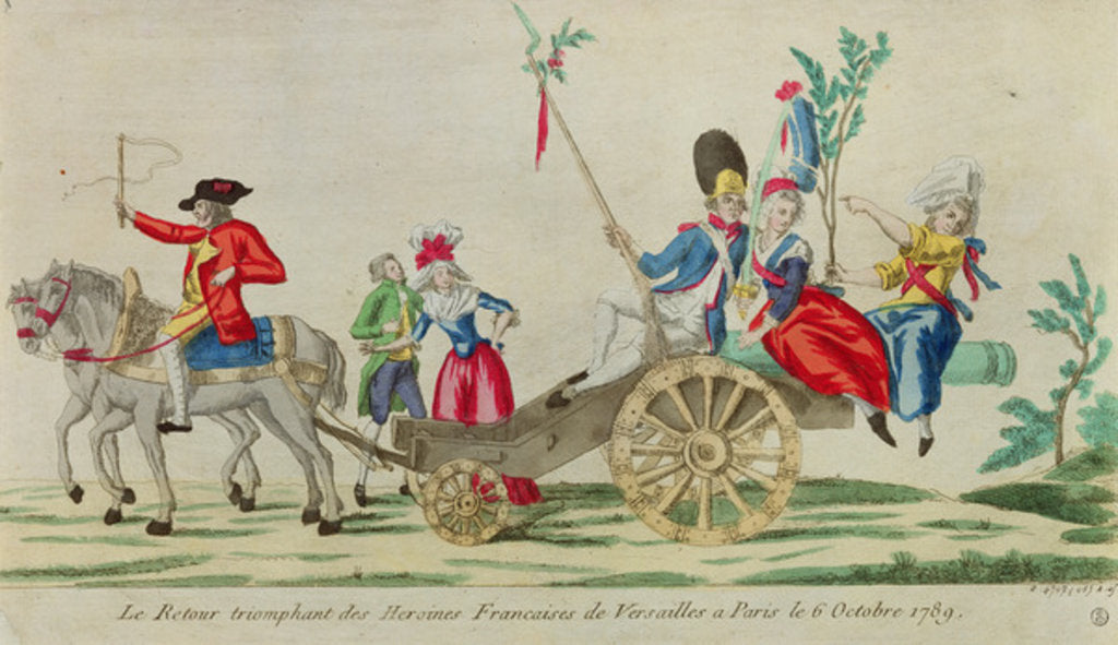 Detail of The triumphant return of the French heroines from Versailles to Paris on the 6 October 1789 by French School