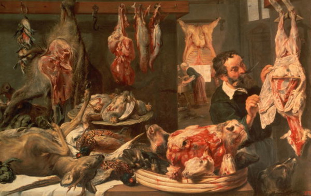 Detail of The Butcher's Shop by Frans Snyders or Snijders
