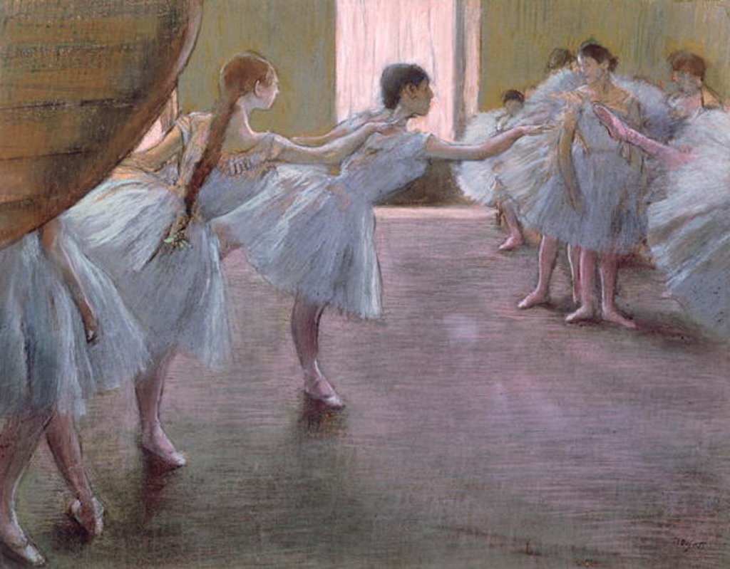 Detail of Dancers at Rehearsal by Edgar Degas