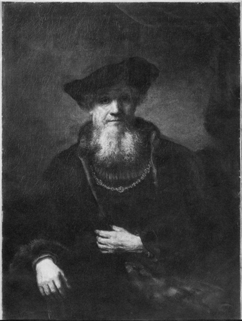 Detail of Portrait of a rabbi by Rembrandt Harmensz. van Rijn