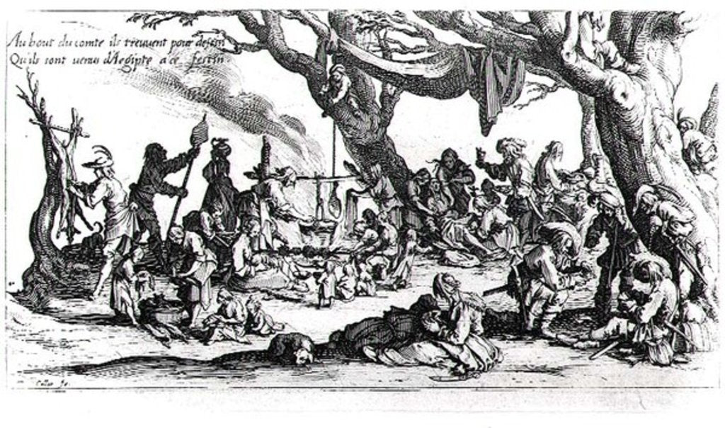 Detail of A Birth in a Gypsy Camp by Jacques Callot